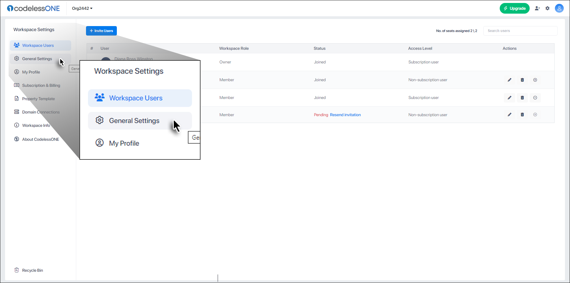 How to Change the Name and Owner of Your Workspace - Codeless ONE