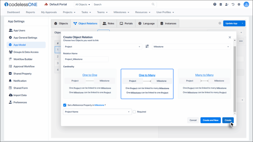 Complete object linking process