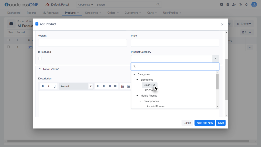 Tree dropdown implemented