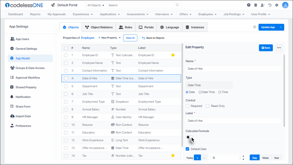 Enable toggle button