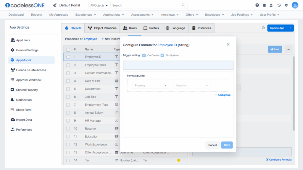 Formula Dialogue Box