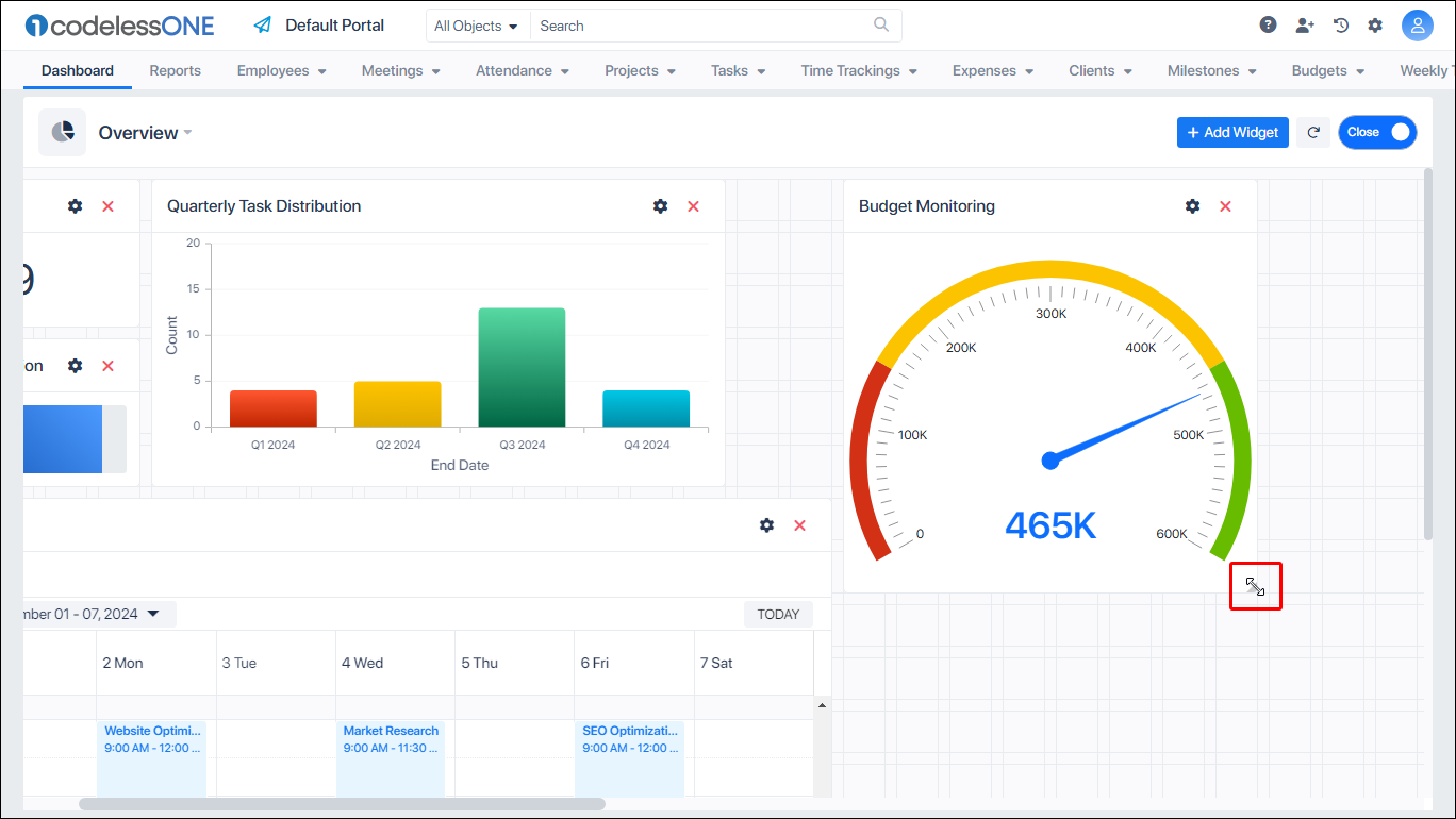 Dashboard: an introduction - Codeless ONE