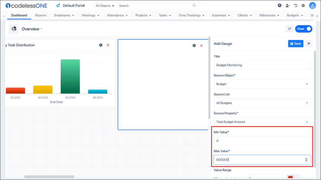 Provide Minimum and Maximum values