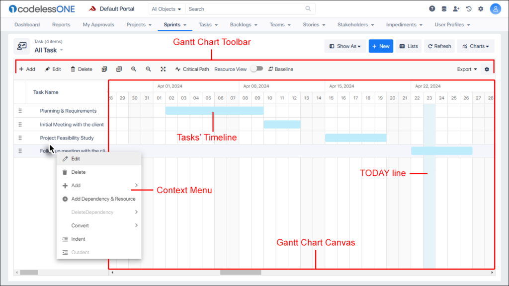 Gantt Chart UI