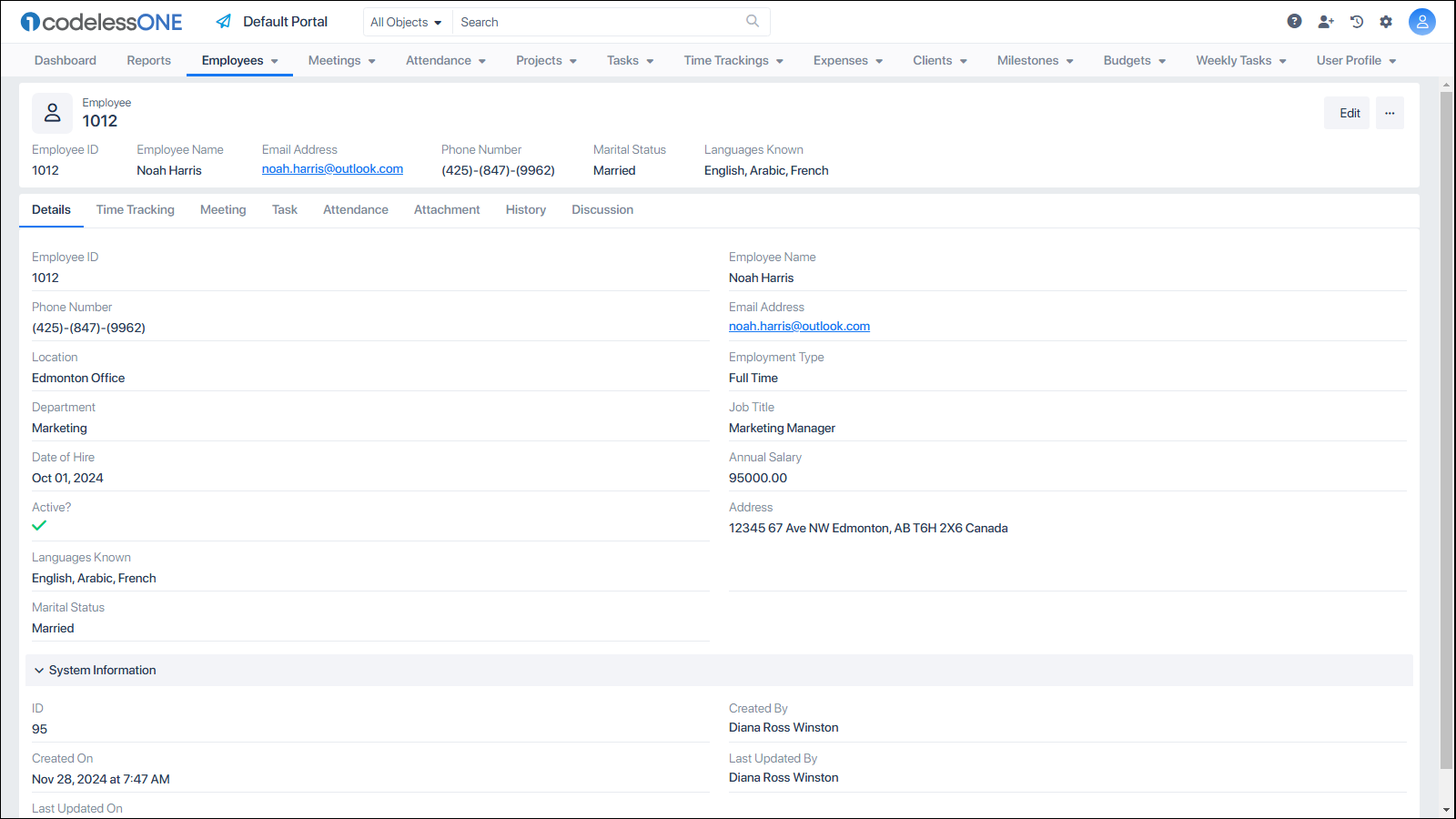 Details View Page - Codeless ONE