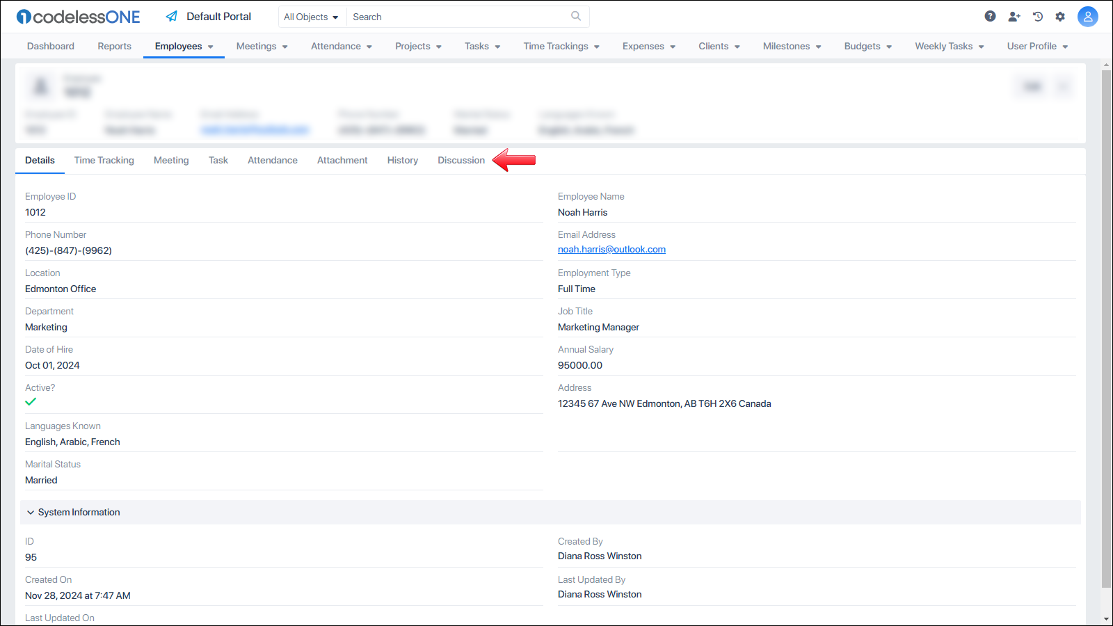 Details View Page - Codeless ONE