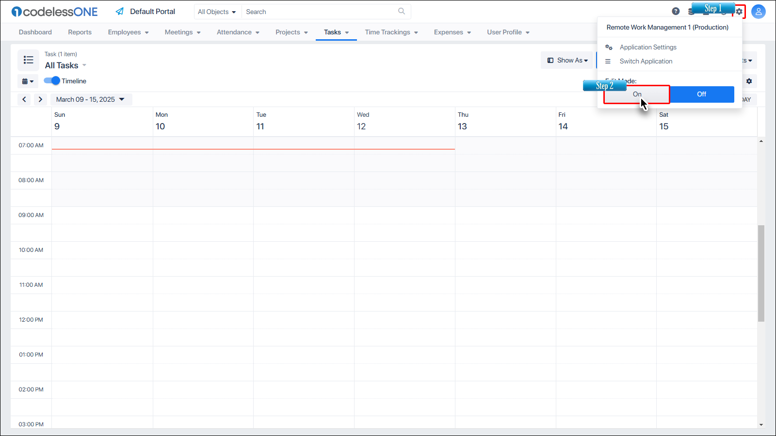 Calendar View - Codeless ONE