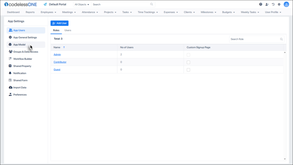 Click App Model