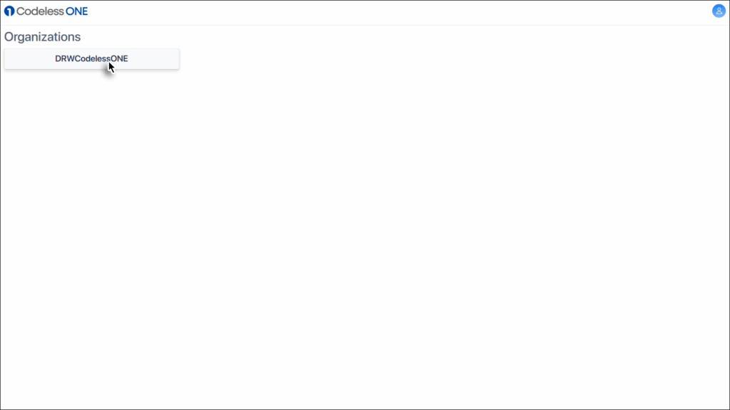 Click the organization name