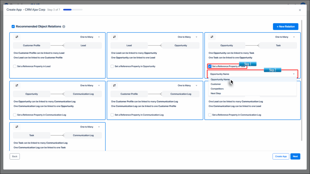 Adding reference property