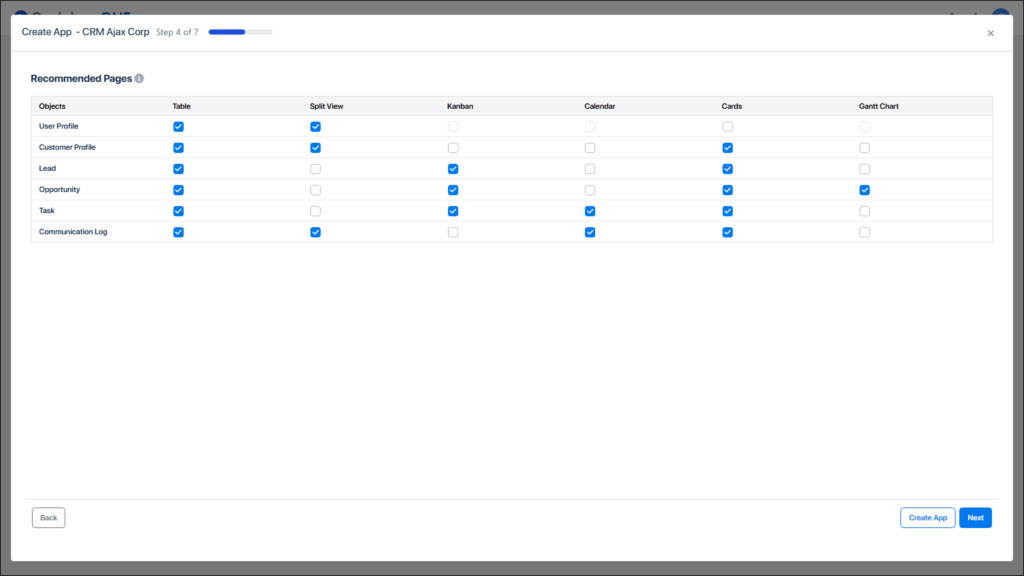 Configure pages/views