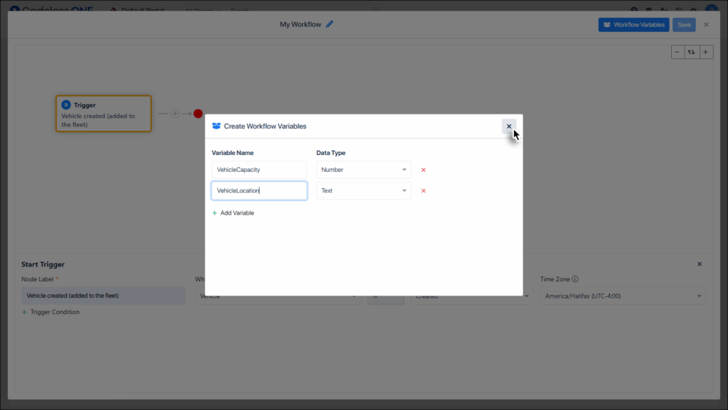 Click the close button