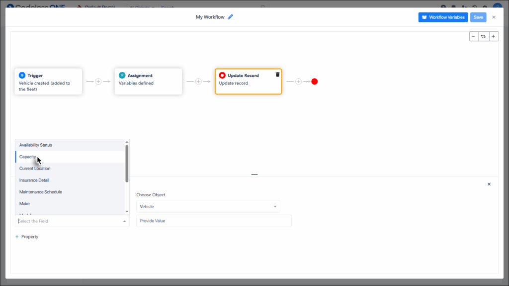 Select desired field