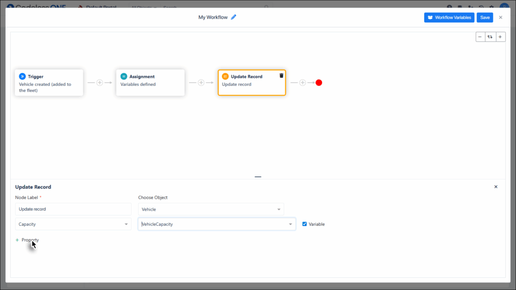 Click the + Property link